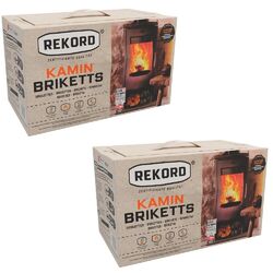 20 kg Kamin Kohlen  Braunkohlebriketts Briketts Kaminbriketts Rekord 2x10 kg