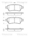 TRISCAN Bremsbeläge Bremsbelagsatz Bremsklötze Hinten 8110 14045