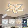 Dimmbar LED Deckenleuchte Modern Deckenlampe Wohnzimmer Flur Fernbedienung APP