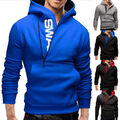 Jacke Pullover Hoodie Herren Sweatshirt Kapuzen-Reißverschlusstaschen Sport- E