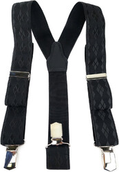 Tigertie Unisex Hosenträger in Y-Form Mit 3 Extra Starken Clips - Farbe in Karie