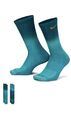 Nike Everyday Plus gepolsterte Crew-Socken 2 Paar blau Ombre Größe 5-8 Medium 