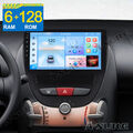 Real 6+128GB CarPlay Android 14 Autoradio Für Peugeot 107 Toyota Aygo Citroen c1