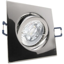 LED 230V SpotDeckenstrahler  Einbaustrahler Set GU10 4W 6W 7W opt dimmbar Carree