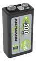 ANSMANN Akkus NiMH Akku 9V E-Block 200mAh maxE Hochleistungsakku 1er Blister