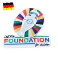 2024 UEFA Euro 2024 Pokal + Foundation Patch neu