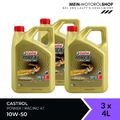 Castrol Power 1 Racing 4T 10W-50 Motorradöl JASO MA2 API SN 3x4 Liter = 12 Liter