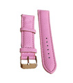Wechsel Uhrenarmband Kunst Leder rosa genarbt Ziernaht Ton in Ton 20 mm NEU