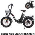 20 Zoll Elektrofahrrad 750W Elektro-Faltrad SAMSUNG 48V Fat ebike 20AH E Bike