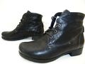 Think Denk! Lammfell Stiefelette Stiefel Boots Damen Schuhe Leder Gr.37 Schwarz