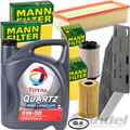 MANN FILTER INSPEKTIONSPAKET+5L TOTAL 5W30 MOTORÖL für AUDI A3 VW GOLF 5 6 SKODA