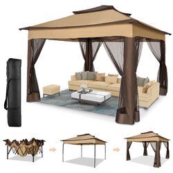 Pavillon 3x3/3,3x3,3/3x6m Wasserdicht Pop-Up Stabil Faltpavillon Partyzelt UV50+