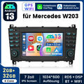 32GB Mercedes Benz C/CLK KLASSE W203 Android 13 Auto Radio Navi GPS DAB+ CarPlay