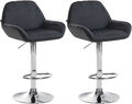 2er Set Barhocker Braga Samt Thekenhocker Küchenhocker Tresenhocker Drehhocker