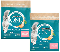 (EUR 7,13 / kg) Purina ONE® Bifensis Adult reich an Lachs: 2 x 2,8 kg = 5,6 kg