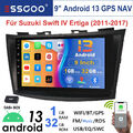 32G Autoradio CarPlay GPS Navi RDS DAB+ Android 13 Für Suzuki Swift IV 2011-2017