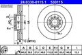 1x ATE Bremsscheibe PowerDisc 24033001151 Audi SEAT Skoda Volkswagen Vorderachse