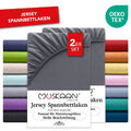 2er-Set Pack Spannbettlaken Bettlaken Jersey 100% Baumwolle Spannbetttuch Laken