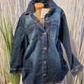 Sheego Jacke Jeansjacke blau Gr. 48 bis 58 Damen Langarm (6 810) Übergröße