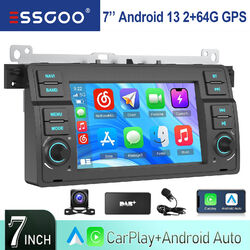 Autoradio 7" Für BMW E46 M3 2+64G Android 13 Apple CarPlay Mit GPS NAV +KAM DAB+