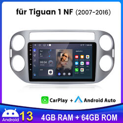 4+64G Android13 Autoradio Carplay WIFI GPS Nav SWC BT Für VW Tiguan 5N 2007-2016