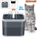 Trinkbrunnen für Katze 2L Automatische Wasserbrunnen für Katzen Hunde LED-Licht