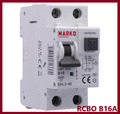 FI/LS-Schalter RCBO B16 30mA  FI-Schalter + LS-Schalter  Kombination  Typ A