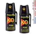 2x Ballistol Pfefferspray Abwehrspray KO Fog Spray + Gürtelclip Tierabwehrspray