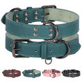 Hundehalsband Echt Leder Halsband Lederhalsband Verstellbar Hunde Halsband S-XL