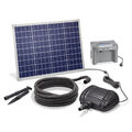 Solar Bachlaufpumpe 50W 2500l/h + Akku Teich Solarpumpe Wasserfall esotec 101083