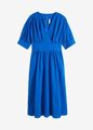 Maxikleid mit 3/4 Arm Gr. 38 Arktikblau Damen Baumwoll-Kleid Maxi Abendkleid Neu