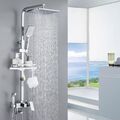 Duschsystem Regendusche Duschset mit Handbrause Seifenablage Duscharmatur Dusche