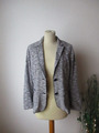 s.Oliver Damen Strickjacke-Strickblazer Gr. 38 blau-weiß 2 Taschen