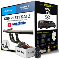 Anhängerkupplung WESTFALIA abnehmbar für VW T6 +E-Satz Set NEUExklusiv für unsere Kunden: Montage ab 449,- Euro