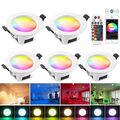 RGB LED Einbaustrahler 5W 9W 10/4er Dimmbar Bluetooth Einbauleuchten Spot Decken