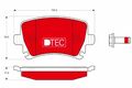 TRW Bremsbelagsatz Scheibenbremse DTEC COTEC GDB1622DTE für AUDI VW GOLF SKODA 3