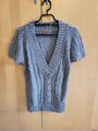 ESPRIT ☆ Weste Grobstrick Pullover Gr. S (36/38) Damen ☆ Kurzarm ☆ grau