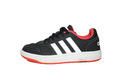 ADIDAS HOOPS 2.0 Jungen Schuhe Sneaker Schwarz/rot/weiss Gr.39 1/3 UK 6