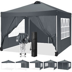 Anti-UV Pavillon 3x3m 3x6m Wasserdicht Pop Up Gartenzelt Faltpavillon Partyzelt