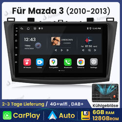 Für Mazda 3 BL 2010-2013 CarPlay Autoradio Android 13 GPS DAB+ 6GB+128GB WIFI 4G