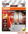 2x OSRAM XENARC D3S NIGHT BREAKER LASER UP TO 220% GEN2 XENON 3 YEAR 2025