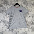 Alpha Industries Nasa Herren Large T-Shirt grau Rundhals Amerika Flagge Patch 2