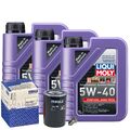 Motoröl 5W40 LIQUI MOLY Synthoil High Tech 3L+MAHLE Ölfilter+Ölablassschraube