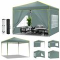 Faltpavillon Pavillon Partyzelt Popup 3x3 m Stahl Gartenzelt Festzelt Anti-UV DE