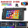 Für BMW E46 3er 318 320 325 M3 Carplay Autoradio Android 13 GPS Navi RDS MIK KAM