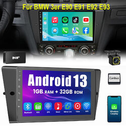 DAB+ 1+32G 9" Android 13 Für BMW 3ER E90 E91 E92 E93 KAM Autoradio NAVI BT Wifi