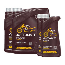 10 (2x4+2x1) Liter MANNOL 10W-40 4-Takt Plus Motorradöl JASO MA2