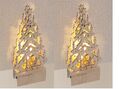 2 X LED Weihnachtsbaum Holz Christbaum 1 LED Fensterdekoration Tannenbaum Baum 