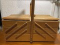 DDR Holz Werkzeugkiste Holz Werkzeugkasten  zum Aufklappen 35 x 44 x 20 cm