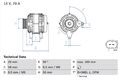 BOSCH Lichtmaschine Generator Lima 0 986 048 891 +126.27€ Pfand für VW POLO FOX